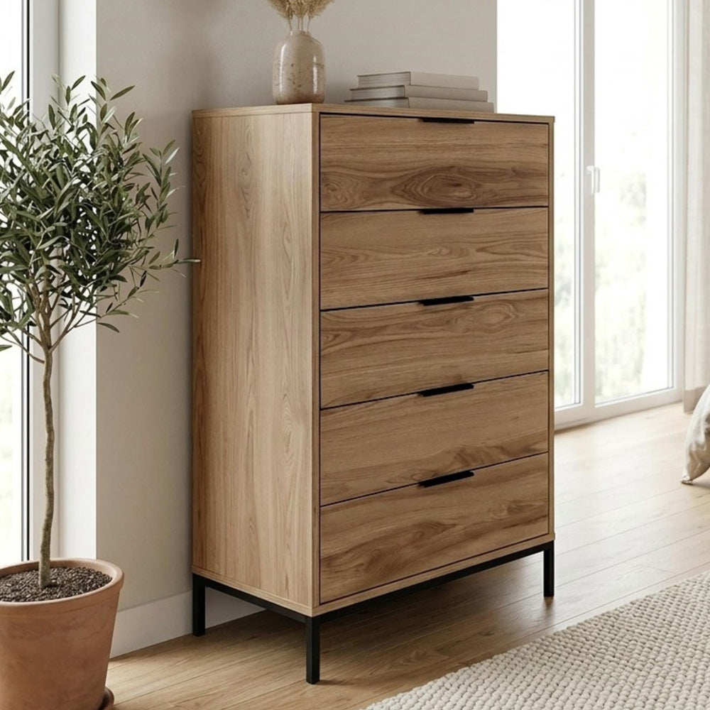Συρταριέρα Mars Χρώμα Καρυδί UD 70x45x126,5
