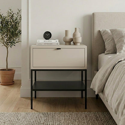 Κομοδίνο Melis Χρώμα Sandstone 45x35x56,4