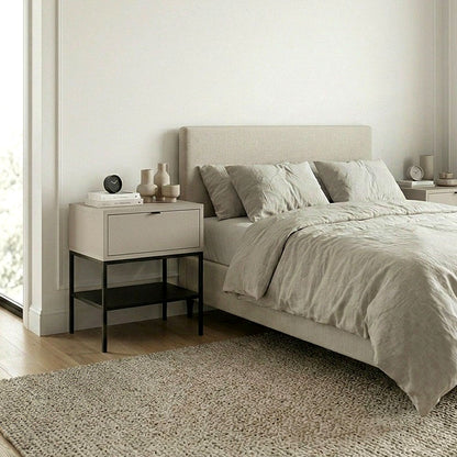 Κομοδίνο Melis Χρώμα Sandstone 45x35x56,4
