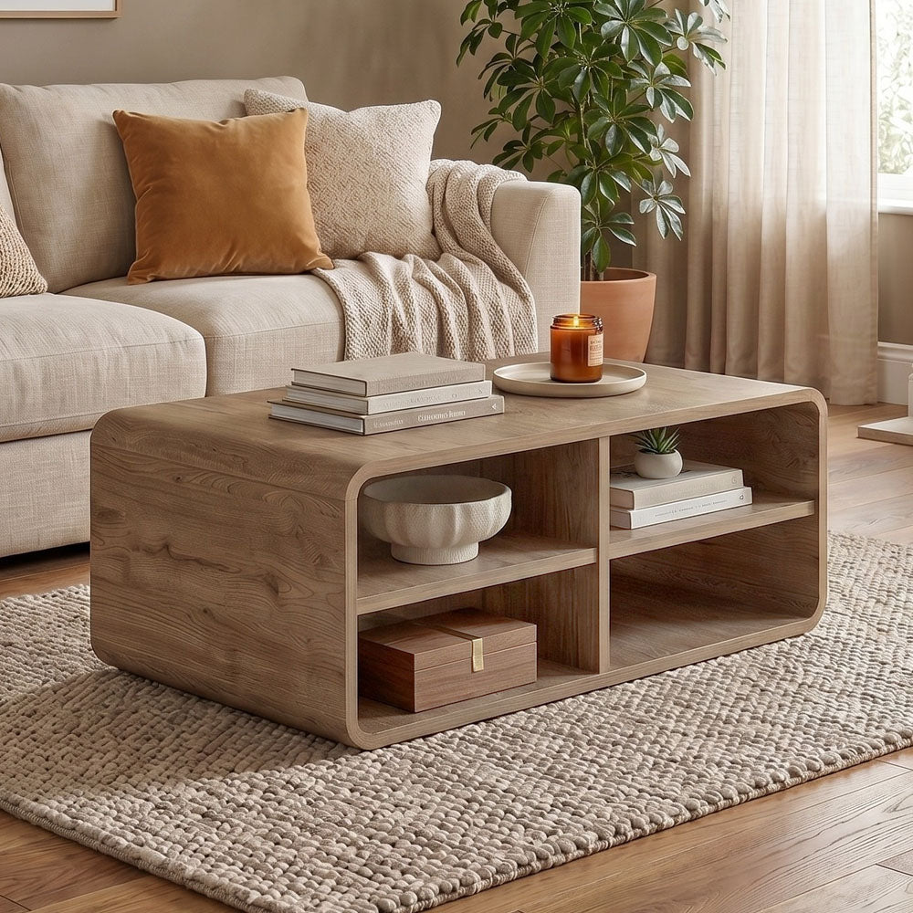 Τραπεζάκι Σαλονιού Rovel Χρώμα Sepet Oak 80,3x50x32,5
