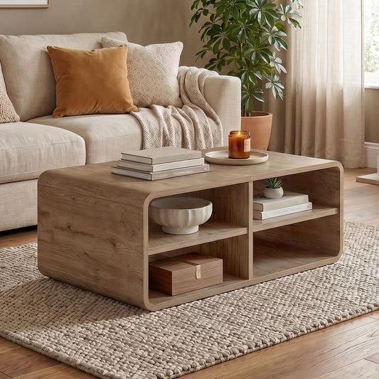 Τραπεζάκι Σαλονιού Rovel Χρώμα Sepet Oak 80,3x50x32,5