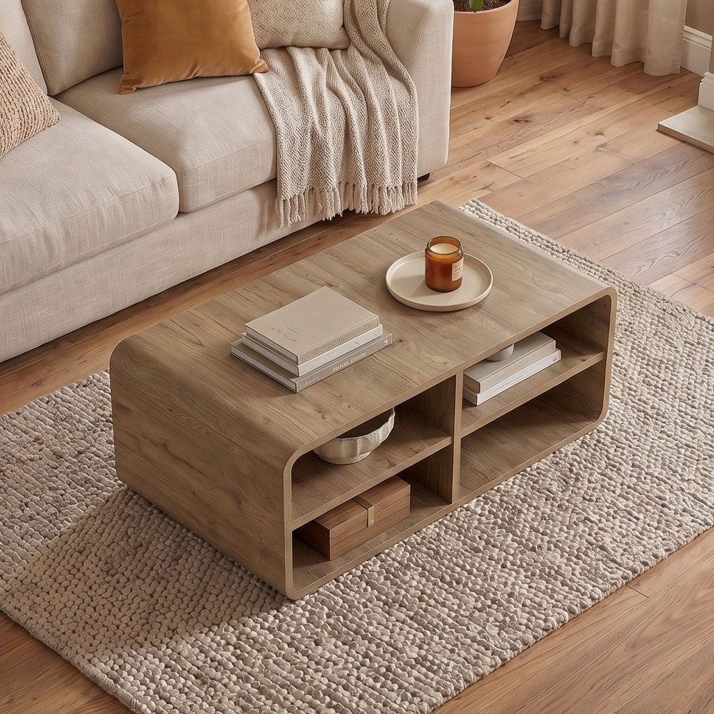 Τραπεζάκι Σαλονιού Rovel Χρώμα Sepet Oak 80,3x50x32,5