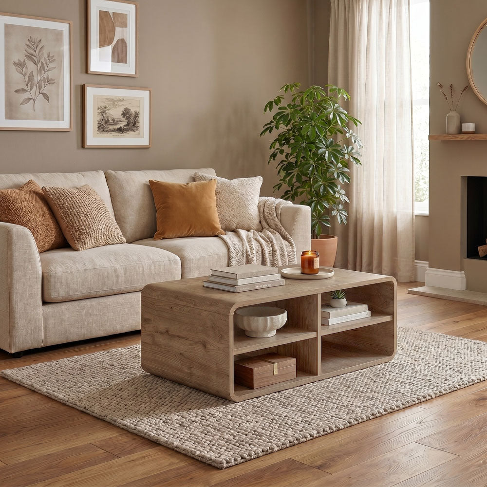 Τραπεζάκι Σαλονιού Rovel Χρώμα Sepet Oak 80,3x50x32,5