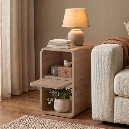 Τραπεζάκι Βοηθητικό - Κομοδίνο Rovel Χρώμα Sepet Oak 30x39x50,5