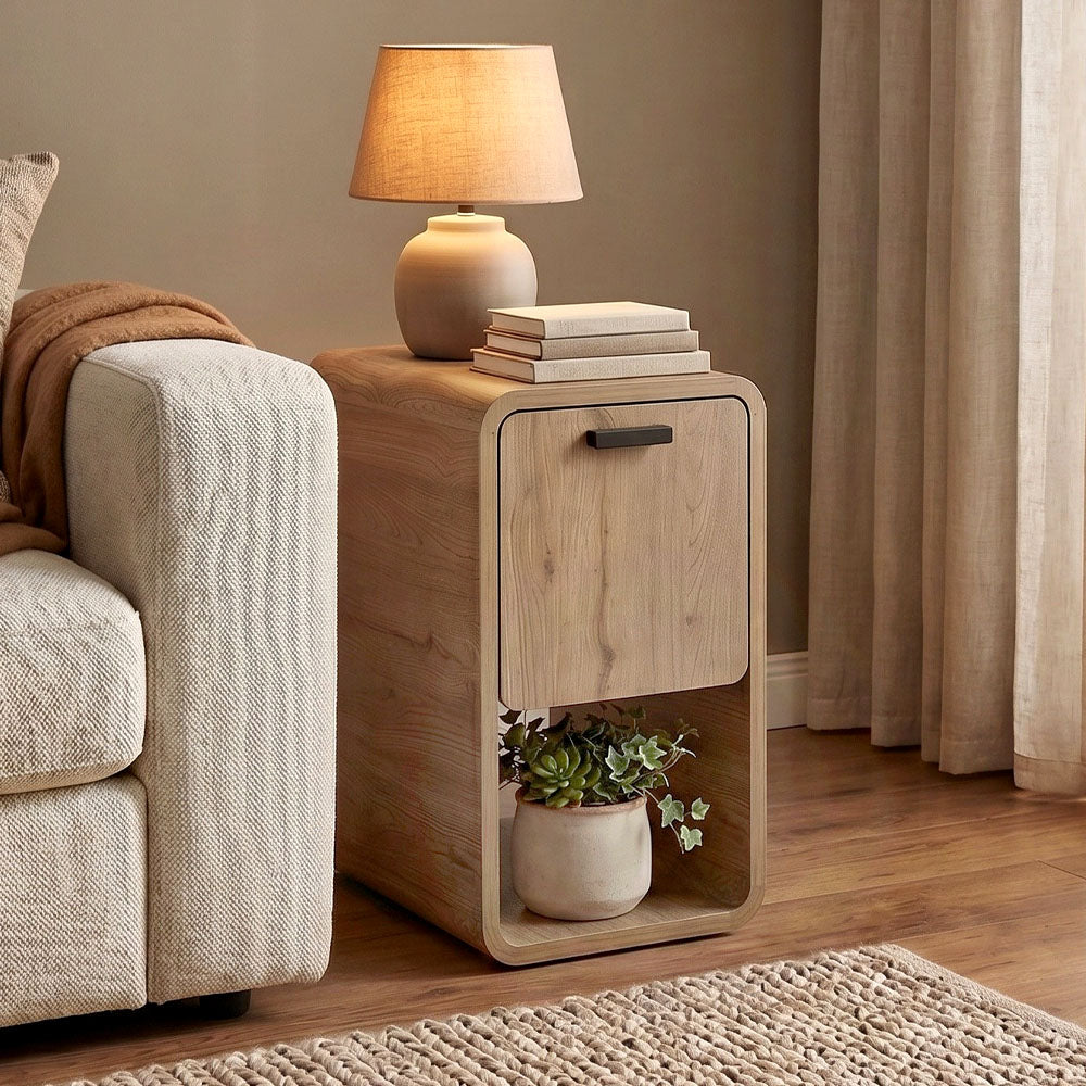 Τραπεζάκι Βοηθητικό - Κομοδίνο Rovel Χρώμα Sepet Oak 30x39x50,5