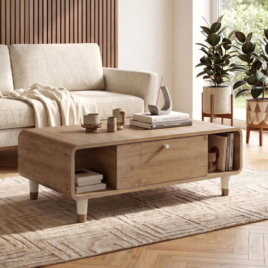 Τραπεζάκι Σαλονιού Doro Χρώμα Sepet Oak 100x60x34,6