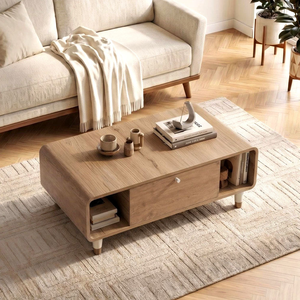 Τραπεζάκι Σαλονιού Doro Χρώμα Sepet Oak 100x60x34,6