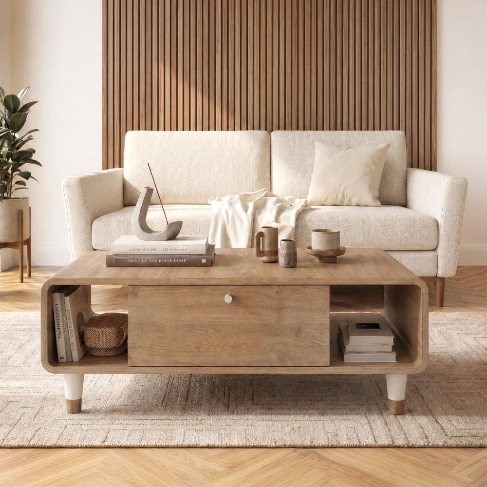 Τραπεζάκι Σαλονιού Doro Χρώμα Sepet Oak 100x60x34,6