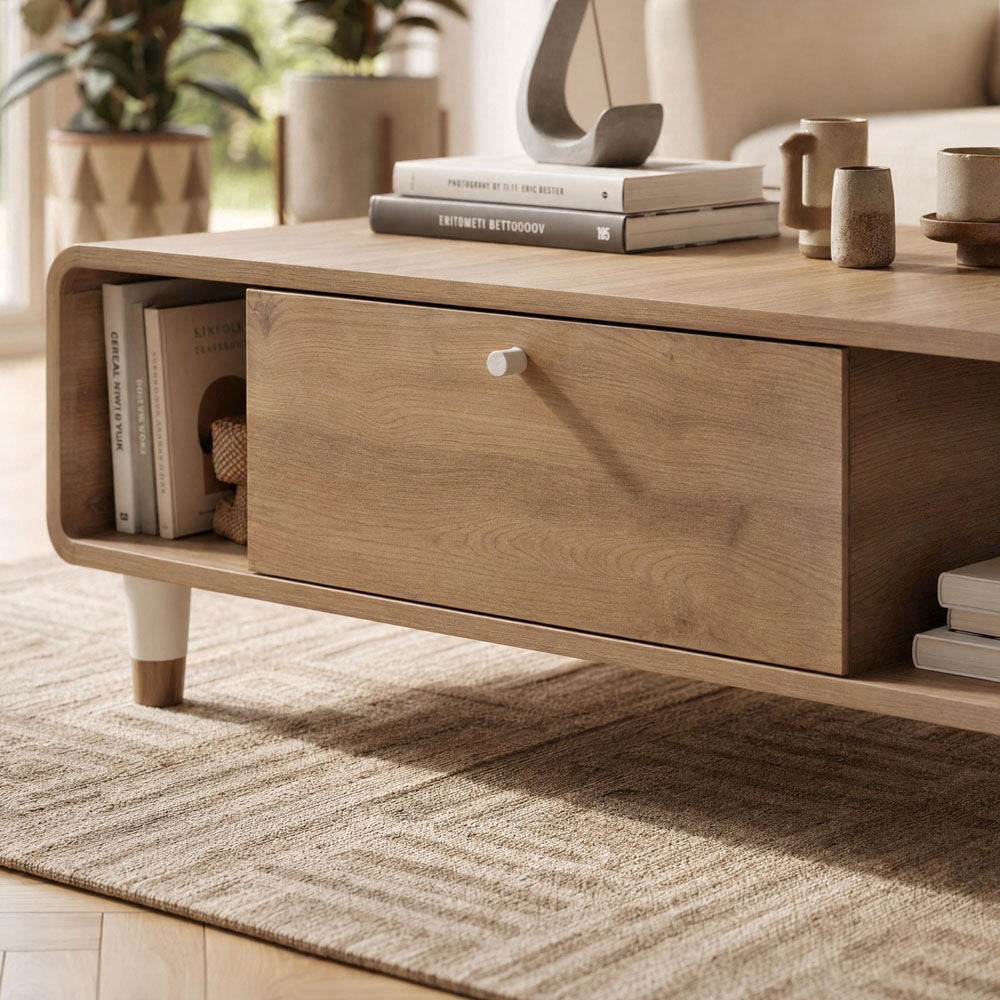 Τραπεζάκι Σαλονιού Doro Χρώμα Sepet Oak 100x60x34,6
