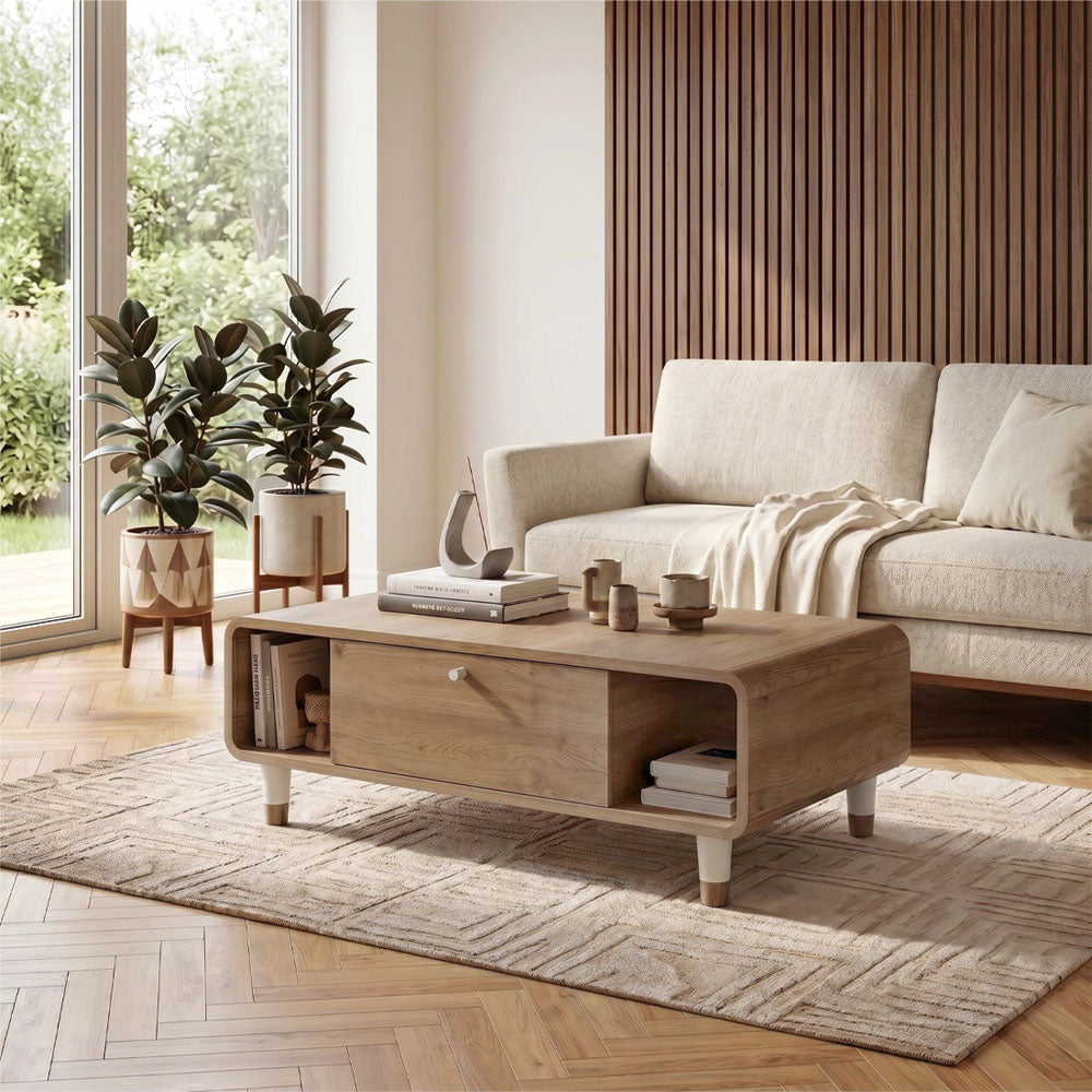 Τραπεζάκι Σαλονιού Doro Χρώμα Sepet Oak 100x60x34,6