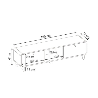 TV Stand Doro Sepet Oak 150x34x41