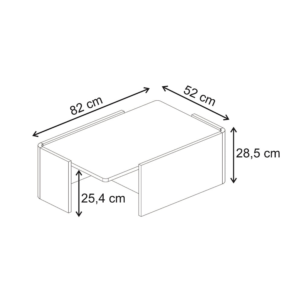 Τραπεζάκι Σαλονιού Bora Χρώμα Sepet Oak 82x52x28,5