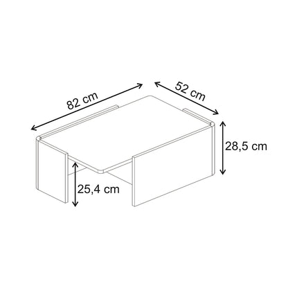 Τραπεζάκι Σαλονιού Bora Χρώμα Sepet Oak 82x52x28,5
