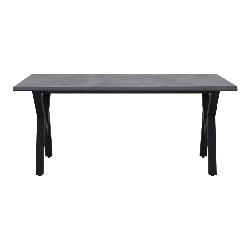 Τραπέζι Walter MDF - Μεταλλικό Χρώμα Σκούρο Γκρι Σκυροδέματος 140x80x75