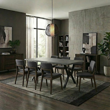 Τραπέζι Walter MDF - Μεταλλικό Χρώμα Σκούρο Γκρι Σκυροδέματος 200x100x75