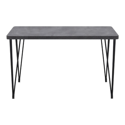 Τραπέζι Roger MDF - Μεταλλικό Χρώμα Σκούρο Γκρι Σκυροδέματος 120x70x75