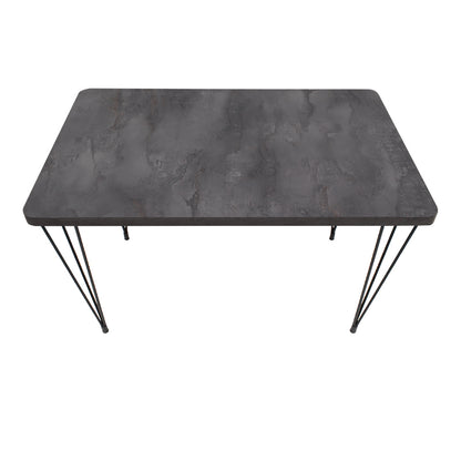 Τραπέζι Roger MDF - Μεταλλικό Χρώμα Σκούρο Γκρι Σκυροδέματος 120x70x75