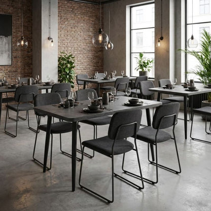 Τραπέζι Levico MDF - Μεταλλικό Χρώμα Σκούρο Γκρι Σκυροδέματος 120x70x75