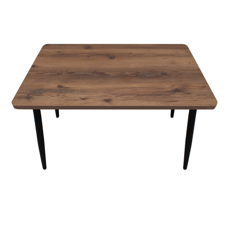 Τραπέζι Levico MDF - Μεταλλικό Χρώμα Καπνιστή Καρυδιά 130x75x75