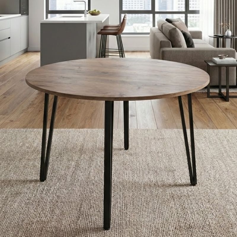 Τραπέζι Zeno Χρώμα Ακακίας Ø110x73,5