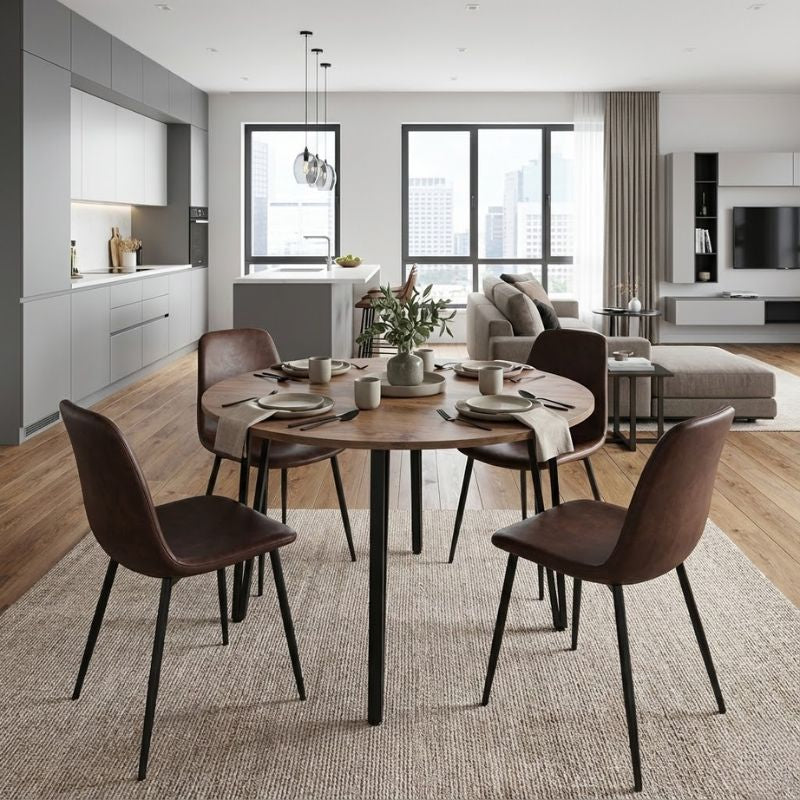 Τραπέζι Zeno Χρώμα Ακακίας Ø110x73,5