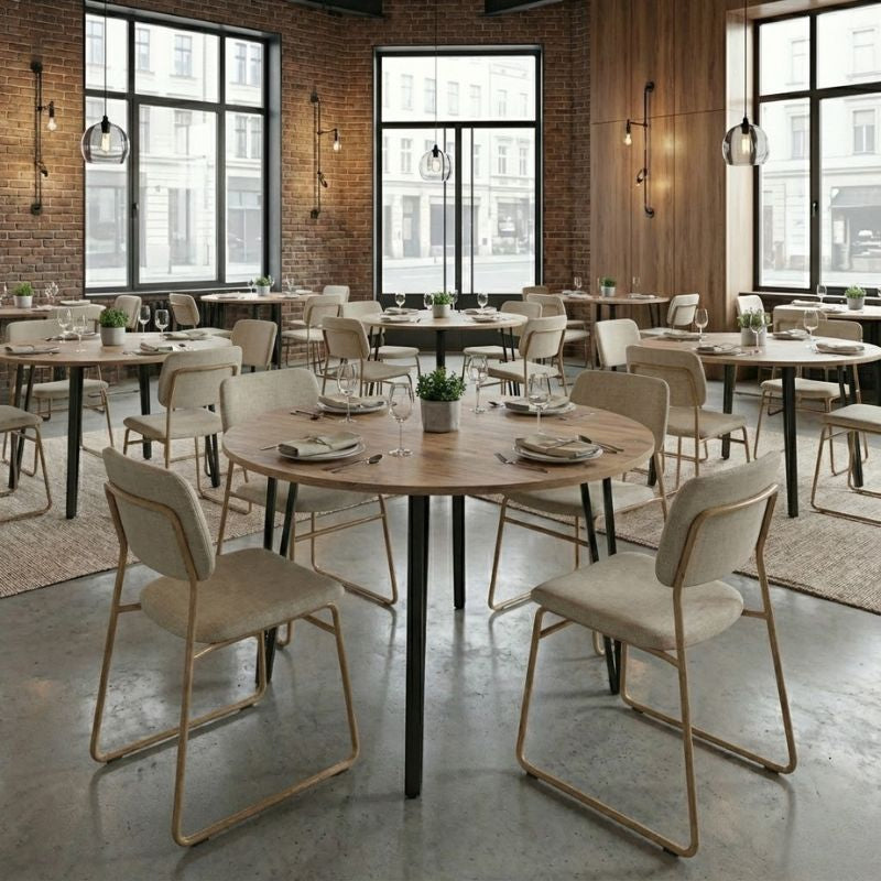 Τραπέζι Zeno Χρώμα Ακακίας Ø110x73,5