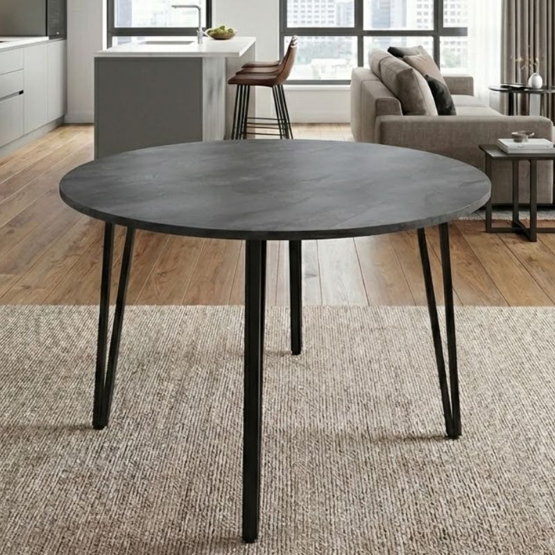 Τραπέζι Zeno Χρώμα Σκούρο Γκρι Σκυροδέματος Ø110x73,5