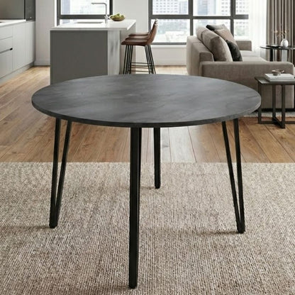 Τραπέζι Zeno Χρώμα Σκούρο Γκρι Σκυροδέματος Ø110x73,5