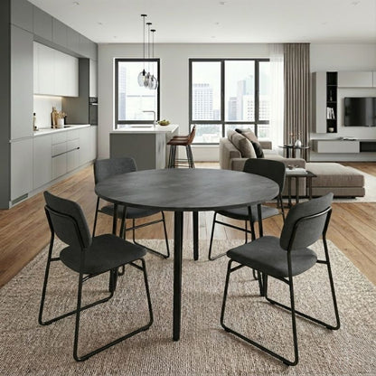 Τραπέζι Zeno Χρώμα Σκούρο Γκρι Σκυροδέματος Ø110x73,5