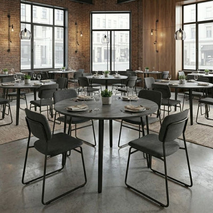 Τραπέζι Zeno Χρώμα Σκούρο Γκρι Σκυροδέματος Ø110x73,5