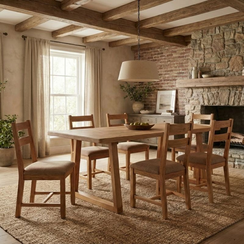 Τραπέζι Liora MDF - Ξύλινο Χρώμα Ακακίας 180x90x75