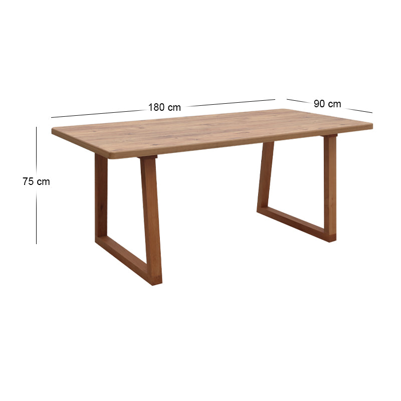 Τραπέζι Liora MDF - Ξύλινο Χρώμα Ακακίας 180x90x75