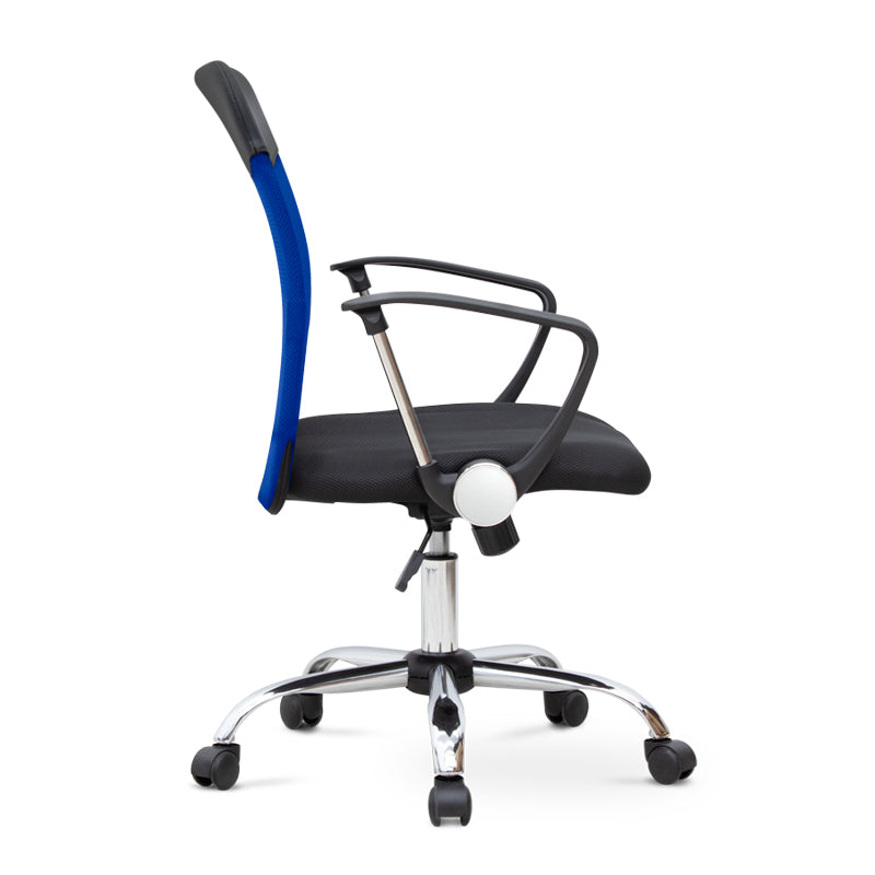 Καρέκλα Γραφείου Franco Με Ύφασμα Mesh Χρώμα Μπλε - Μαύρο 59X57X95/105