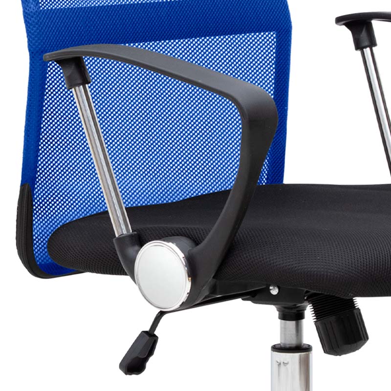 Καρέκλα Γραφείου Franco Με Ύφασμα Mesh Χρώμα Μπλε - Μαύρο 59X57X95/105