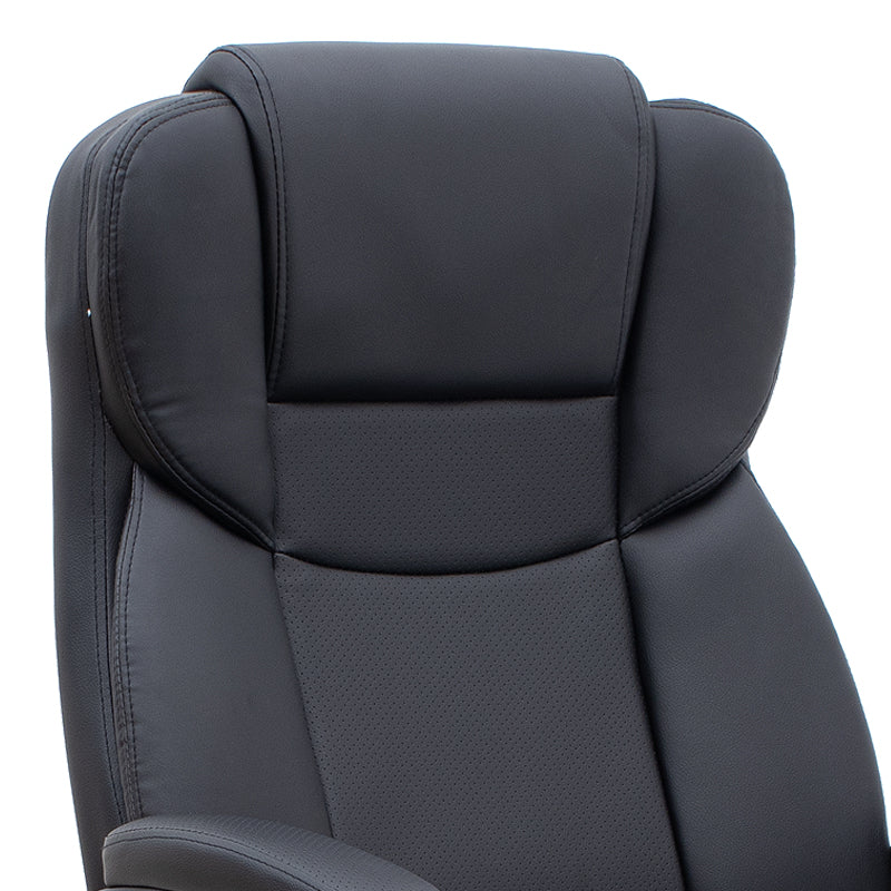 Καρέκλα Γραφείου Διευθυντική Morgan από Τεχνόδερμα Χρώμα Μαύρο 67x65x112/122