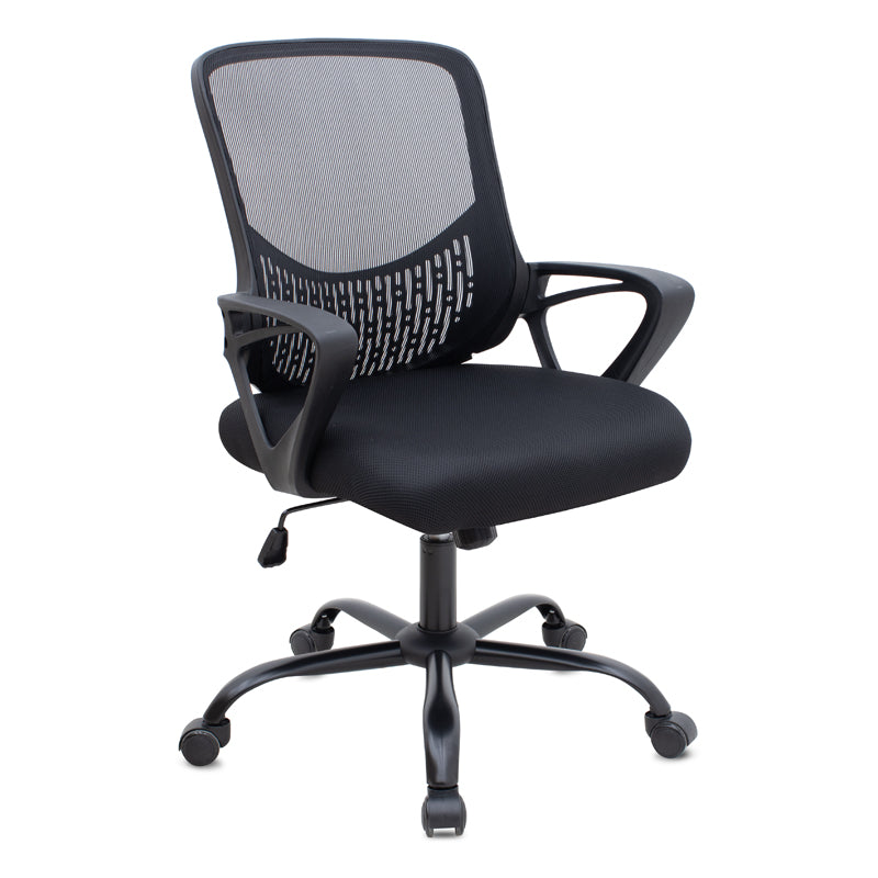 Καρέκλα Γραφείου Freda με Ύφασμα Mesh Χρώμα Μαύρο 65x65x90/100