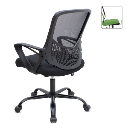 Καρέκλα Γραφείου Freda με Ύφασμα Mesh Χρώμα Μαύρο 65x65x90/100