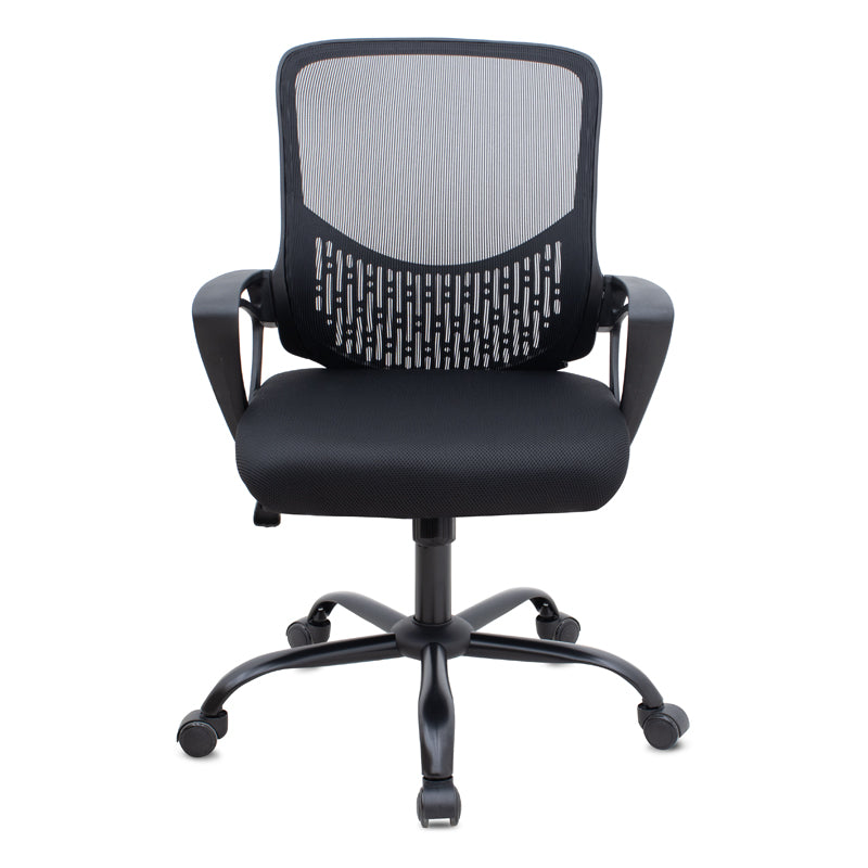 Καρέκλα Γραφείου Freda με Ύφασμα Mesh Χρώμα Μαύρο 65x65x90/100