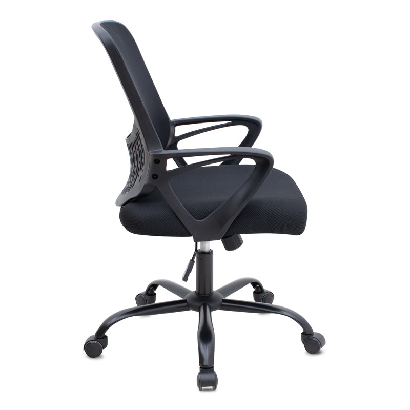 Καρέκλα Γραφείου Freda με Ύφασμα Mesh Χρώμα Μαύρο 65x65x90/100