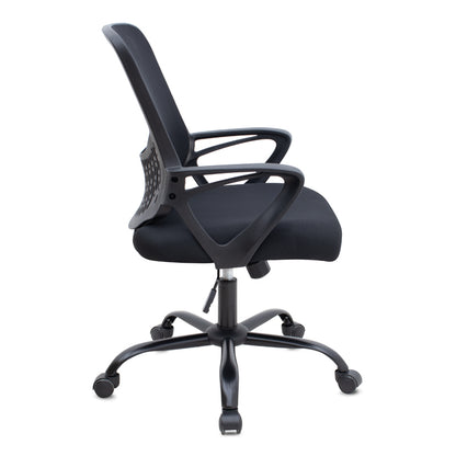 Καρέκλα Γραφείου Freda με Ύφασμα Mesh Χρώμα Μαύρο 65x65x90/100