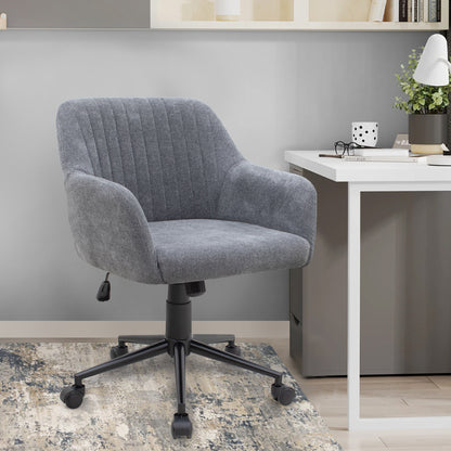 Καρέκλα Γραφείου Alice Υφασμάτινη Χρώμα Γκρι 61x61x80/90