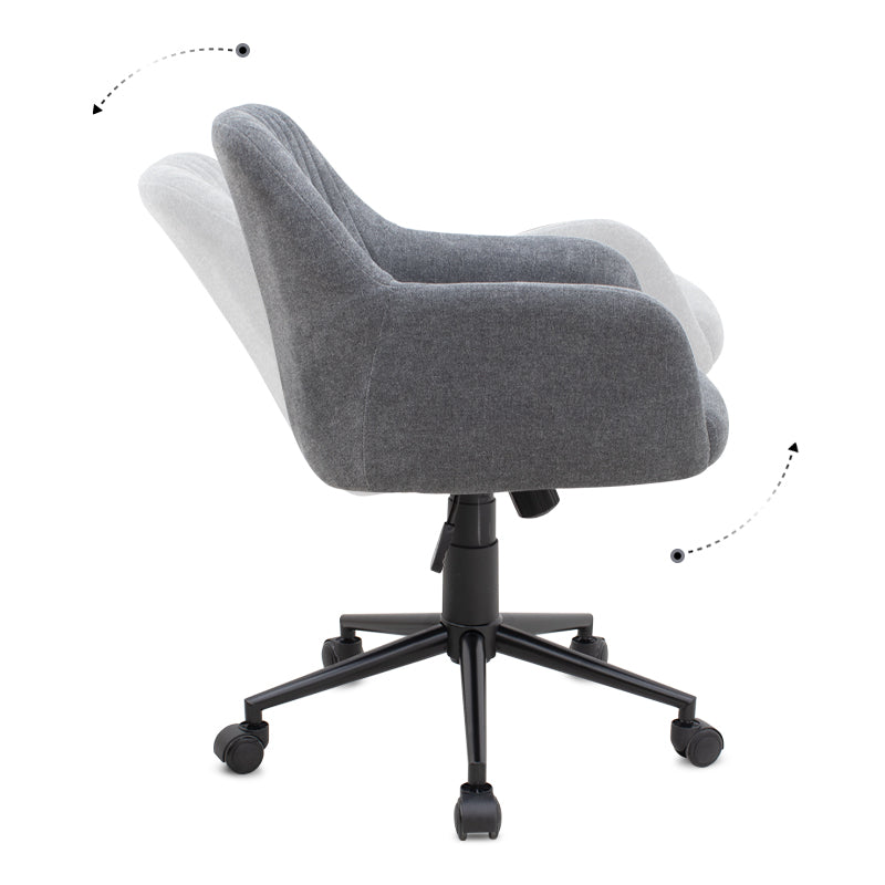 Καρέκλα Γραφείου Alice Υφασμάτινη Χρώμα Γκρι 61x61x80/90