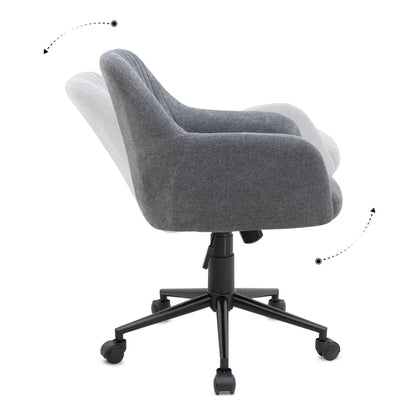 Καρέκλα Γραφείου Alice Υφασμάτινη Χρώμα Γκρι 61x61x80/90