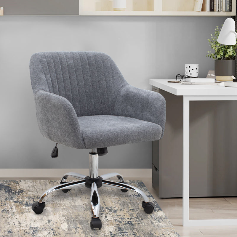 Καρέκλα Γραφείου Lana Υφασμάτινη Χρώμα Γκρι 61x61x80/90