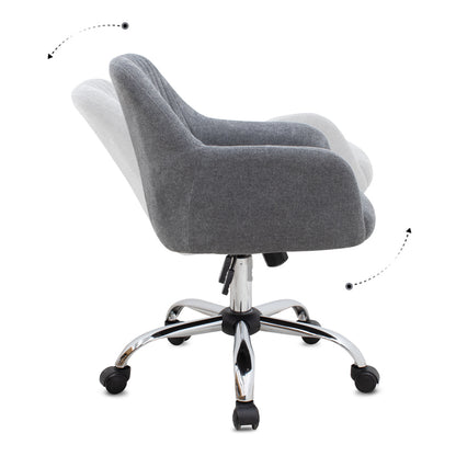Καρέκλα Γραφείου Lana Υφασμάτινη Χρώμα Γκρι 61x61x80/90