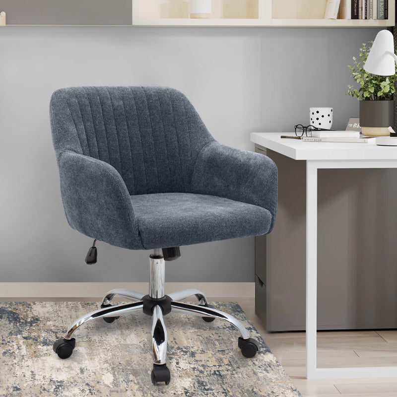 Καρέκλα Γραφείου Lana Υφασμάτινη Χρώμα Ανθρακί 61x61x80/90