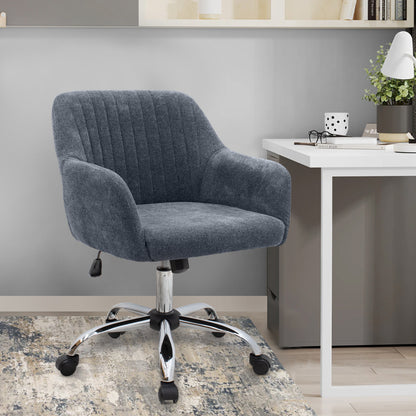 Καρέκλα Γραφείου Lana Υφασμάτινη Χρώμα Ανθρακί 61x61x80/90