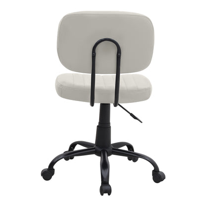 Καρέκλα Γραφείου Romano από Τεχνόδερμα Χρώμα Λευκό 46x53x79/86