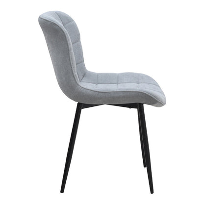 Καρέκλα Τραπεζαρίας Chiara Γκρι Ύφασμα - Μεταλλικό Μαύρο Πόδι 48x58x81