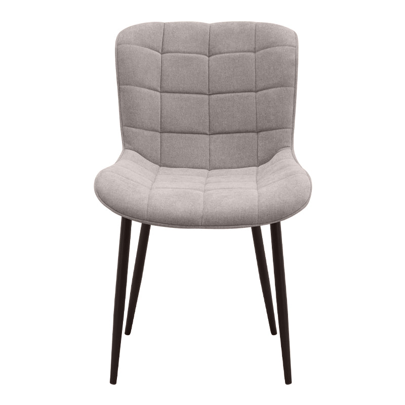 Καρέκλα Τραπεζαρίας Chiara Μπεζ Ύφασμα - Μεταλλικό Μαύρο Πόδι 48x58x81